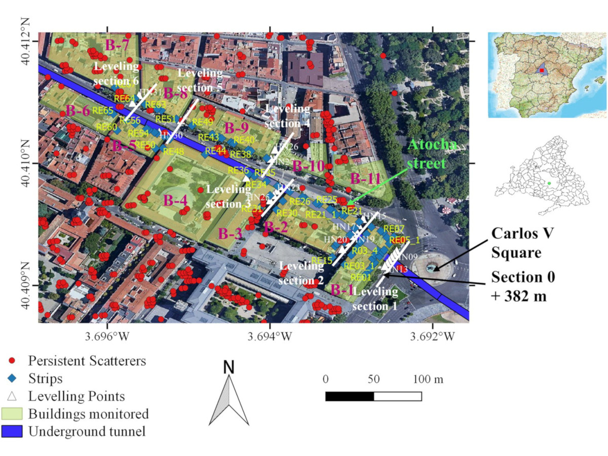InSAR monitoring in the Atocha area, Madrid